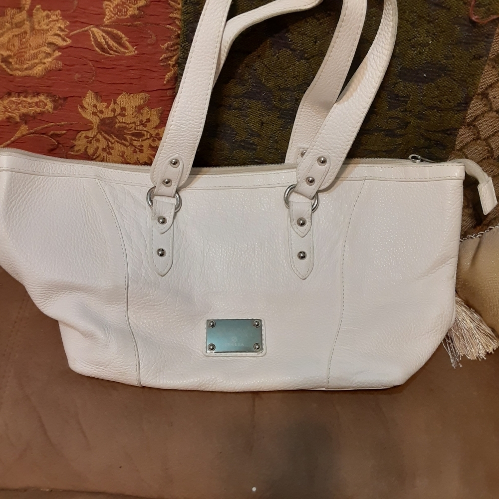 White Valentina Italia leather purse